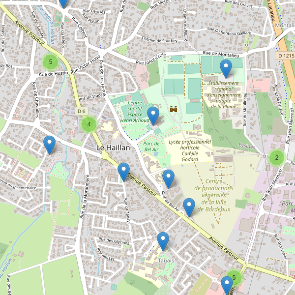 Carte des parkings à Le Haillan Thumbnail