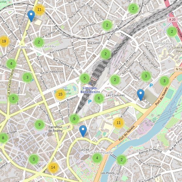 Thumbnail Carte des parkings à Limoges