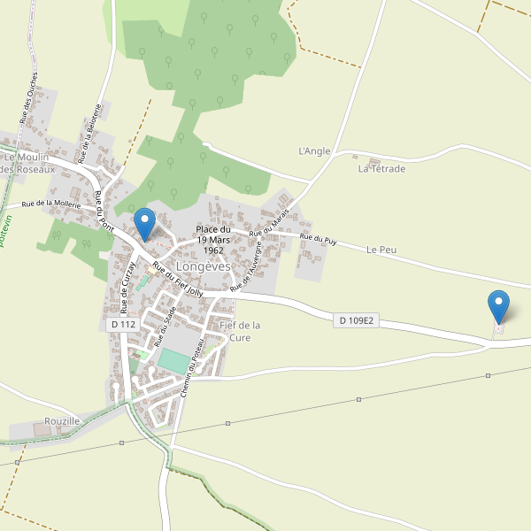 Carte des parkings à Longèves (Charente-Maritime) Thumbnail