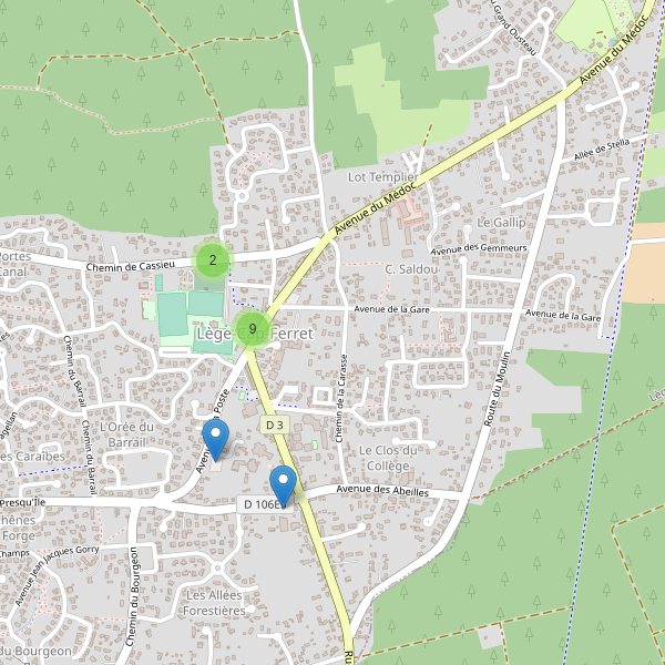 Carte des parkings à Lège-Cap-Ferret Thumbnail