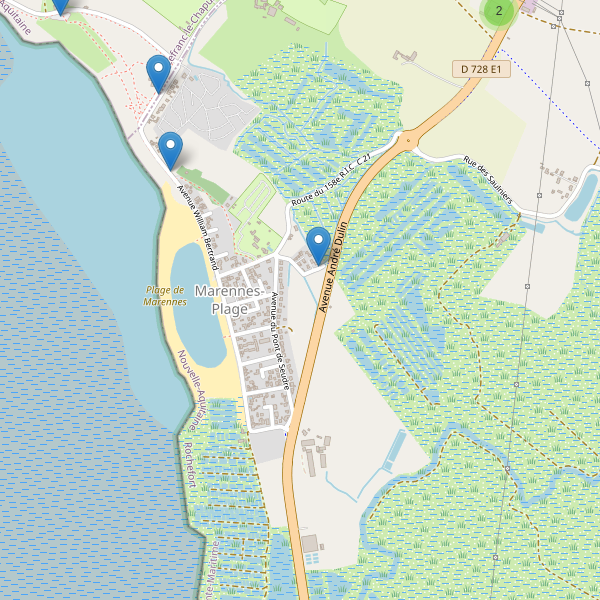 Carte des parkings à Marennes-Plage Thumbnail