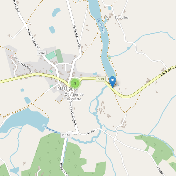 Carte des parkings à Massignac Thumbnail
