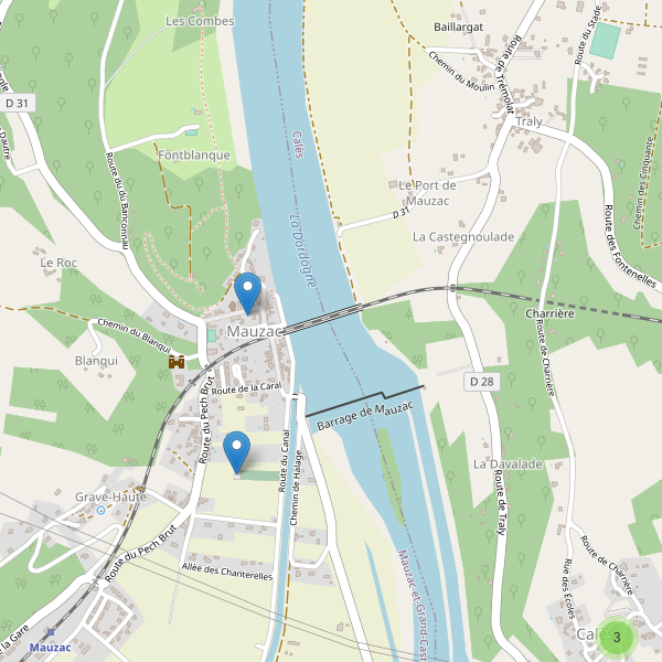 Carte des parkings à Mauzac (Dordogne) Thumbnail