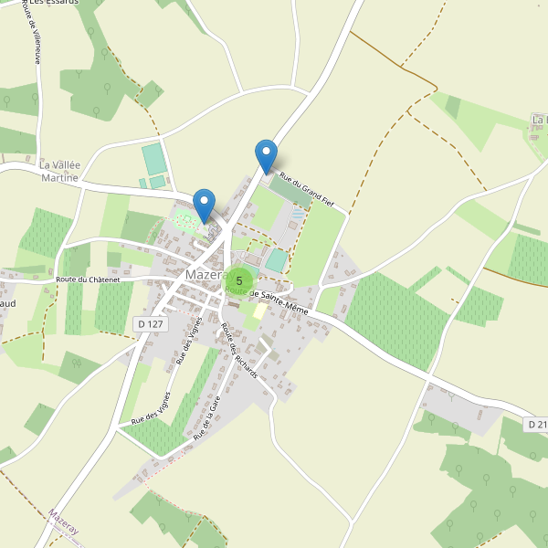 Carte des parkings à Mazeray Thumbnail