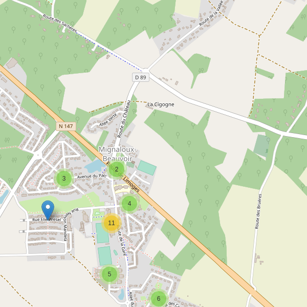 Carte des parkings à Mignaloux-Beauvoir Thumbnail