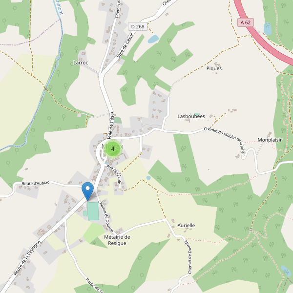 Carte des parkings à Moirax Thumbnail