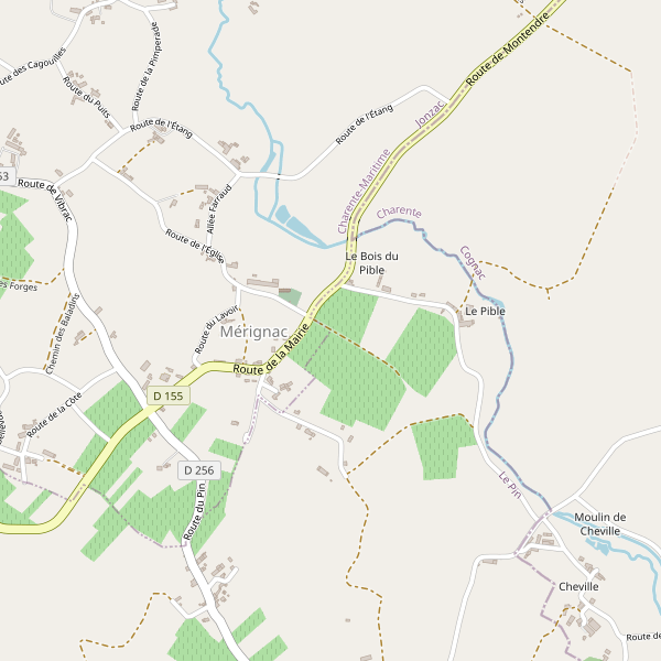 Carte des parkings à Mérignac (Charente-Maritime) Thumbnail
