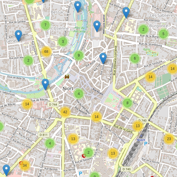 Thumbnail Carte des parkings à Niort