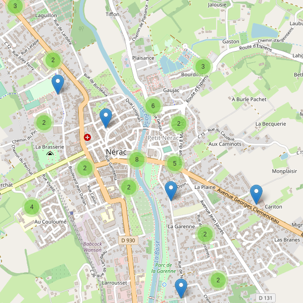 Carte des parkings à Nérac Thumbnail
