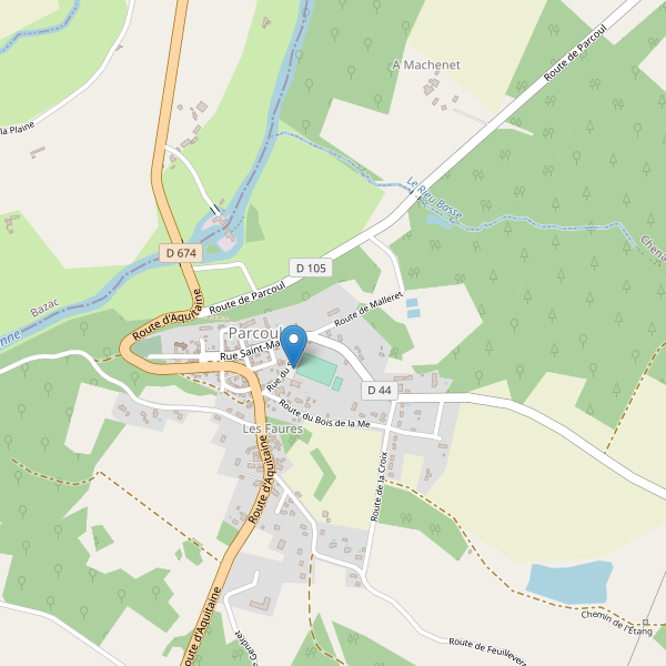 Carte des parkings à Parcoul Thumbnail
