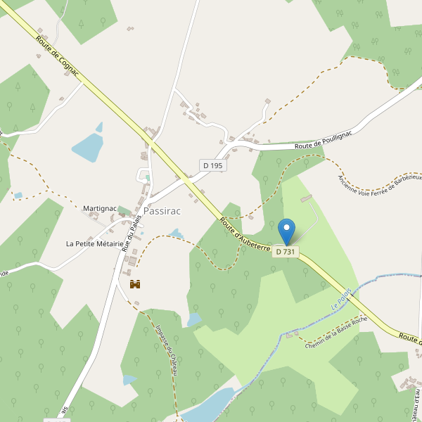 Carte des parkings à Passirac Thumbnail