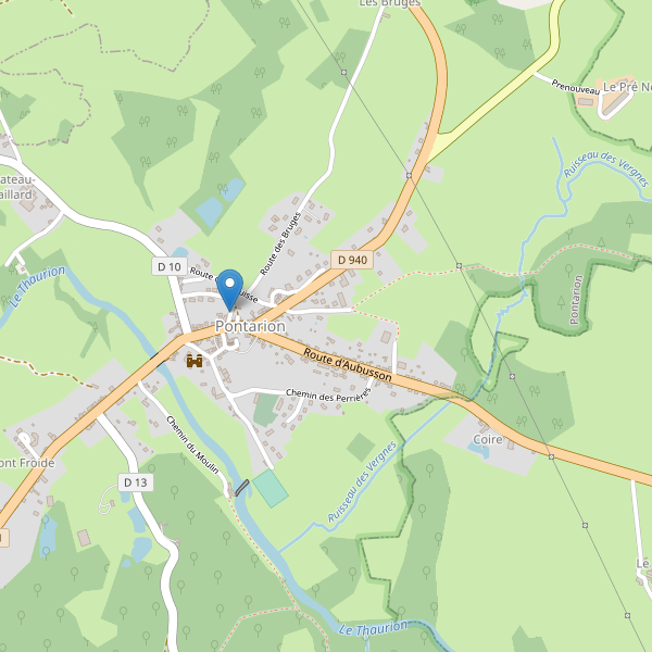 Carte des parkings à Pontarion Thumbnail