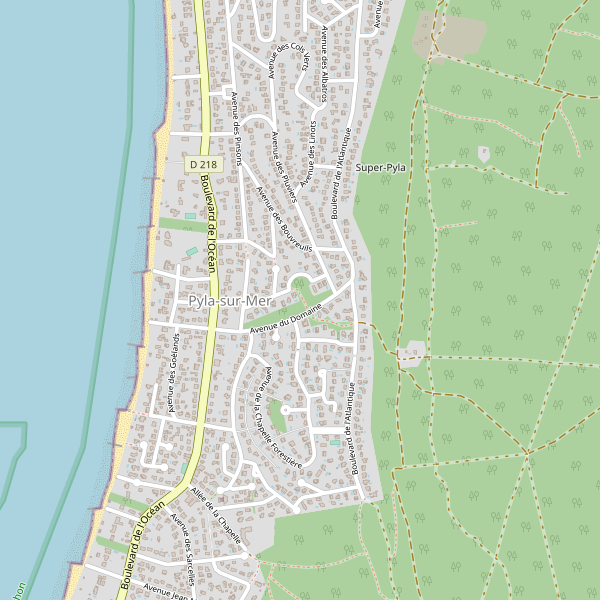 Carte des parkings à Pyla-sur-Mer Thumbnail