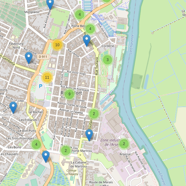 Carte des parkings à Rochefort (Charente-Maritime) Thumbnail