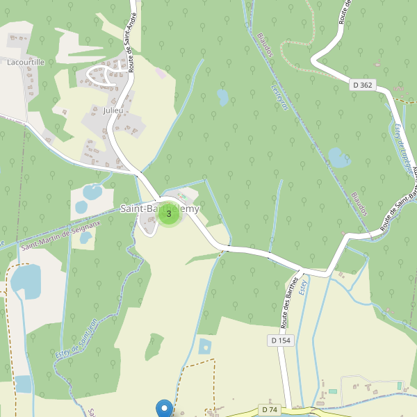 Carte des parkings à Saint-Barthélemy (Landes) Thumbnail