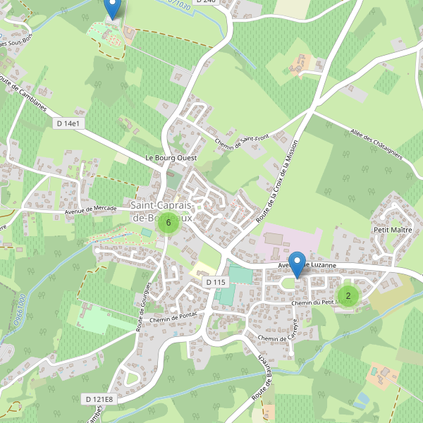 Carte des parkings à Saint-Caprais-de-Bordeaux Thumbnail