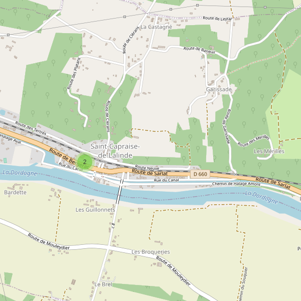 Carte des parkings à Saint-Capraise-de-Lalinde Thumbnail