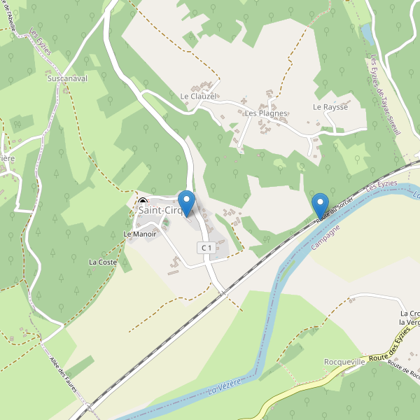 Carte des parkings à Saint-Cirq (Dordogne) Thumbnail
