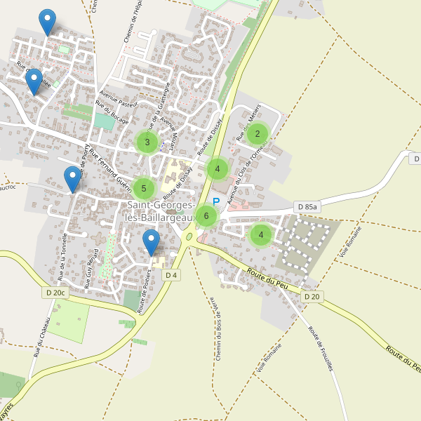 Carte des parkings à Saint-Georges-lès-Baillargeaux Thumbnail