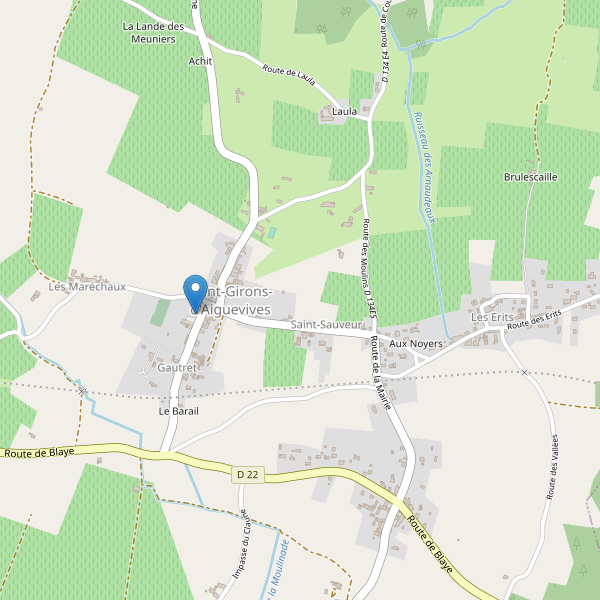 Carte des parkings à Saint-Girons-d'Aiguevives Thumbnail