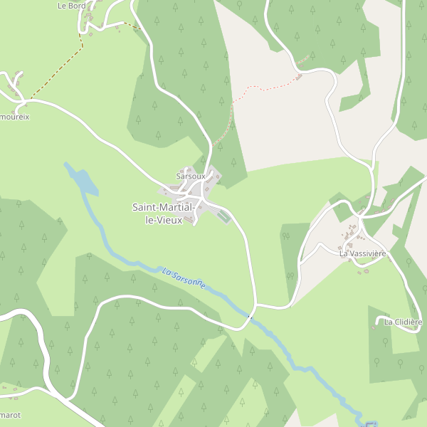 Carte des parkings à Saint-Martial-le-Vieux Thumbnail
