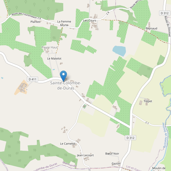 Carte des parkings à Sainte-Colombe-de-Duras Thumbnail
