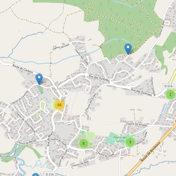 Carte des parkings à Sauvagnon Thumbnail
