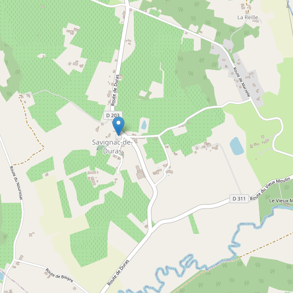 Carte des parkings à Savignac-de-Duras Thumbnail