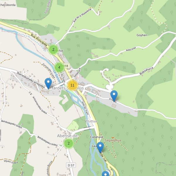 Carte des parkings à Tardets-Sorholus Thumbnail