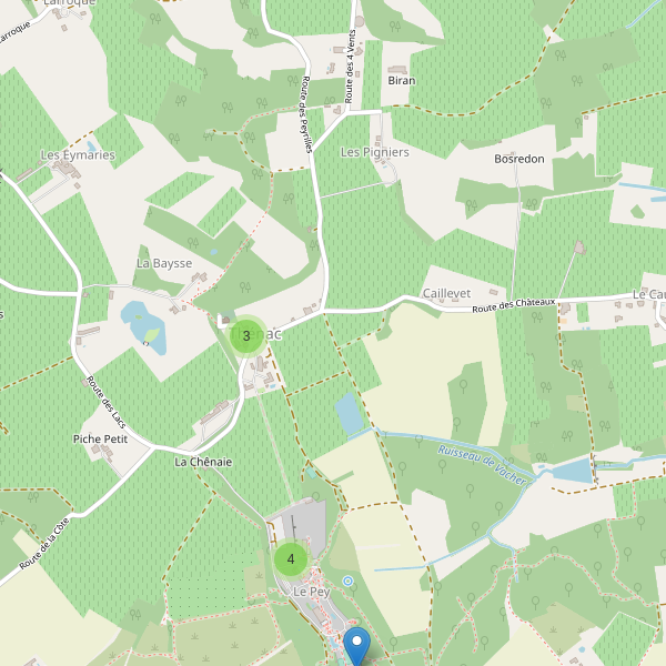 Carte des parkings à Thénac (Dordogne) Thumbnail