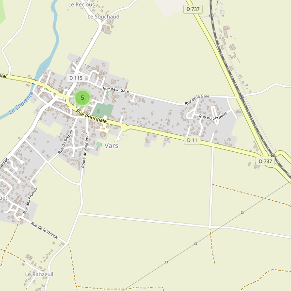 Carte des parkings à Vars (Charente) Thumbnail