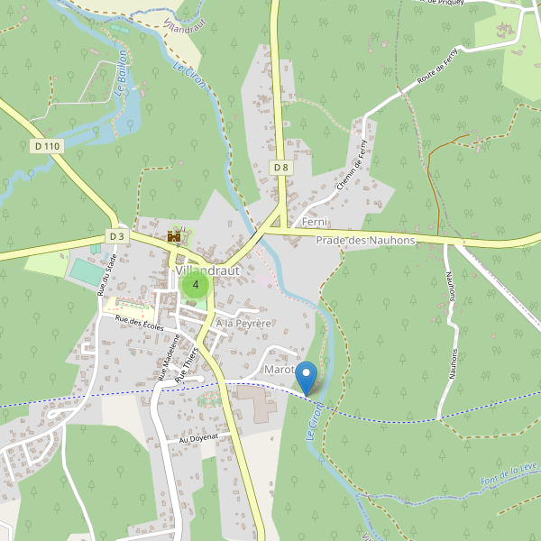 Carte des parkings à Villandraut Thumbnail