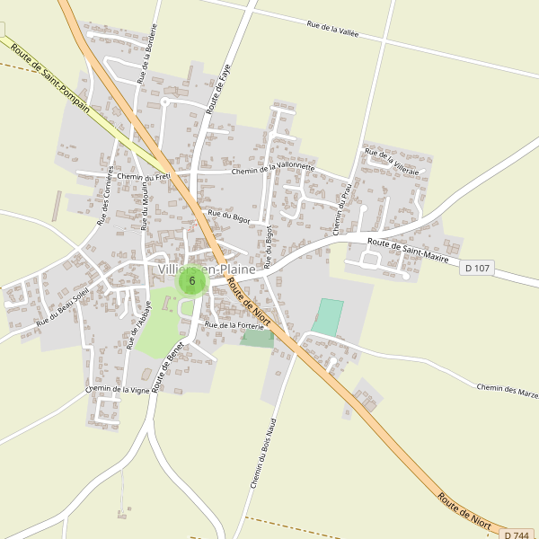 Carte des parkings à Villiers-en-Plaine Thumbnail