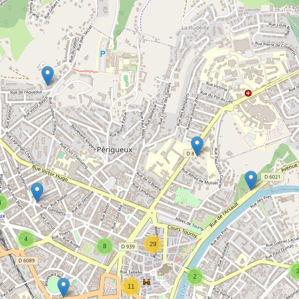 Thumbnail Carte des restaurants à Périgueux