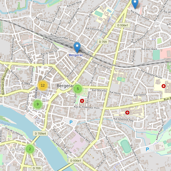 Carte des stationnement-velos à Bergerac Thumbnail
