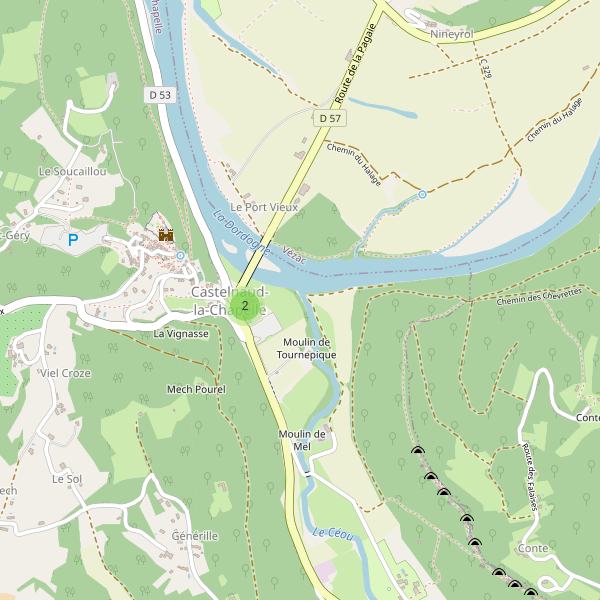 Carte des stationnement-velos à Castelnaud-la-Chapelle Thumbnail