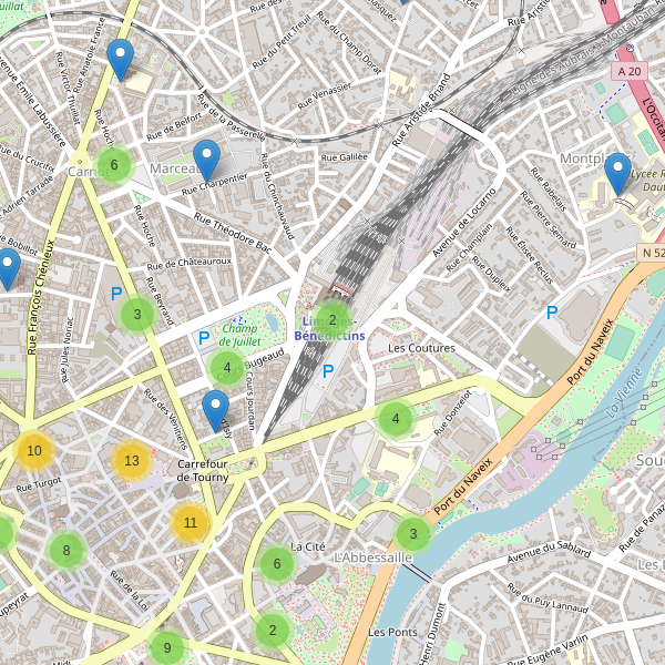 Carte des stationnement-velos à Limoges Thumbnail