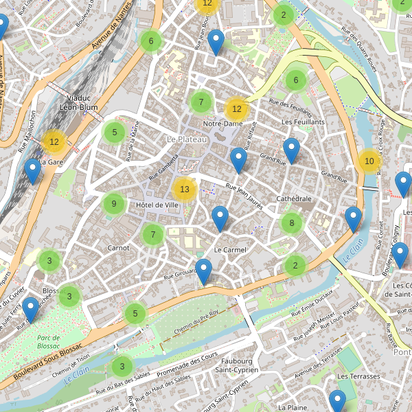 Carte des stationnement-velos à Poitiers Thumbnail