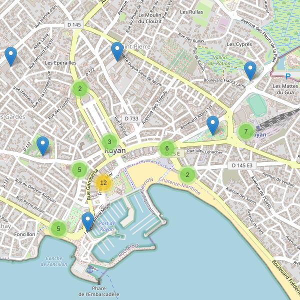 Carte des stationnement-velos à Royan Thumbnail