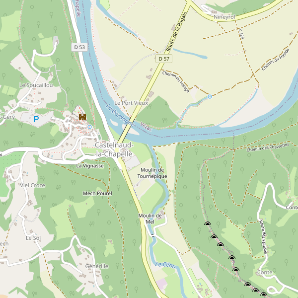 Carte des taxi à Castelnaud-la-Chapelle Thumbnail