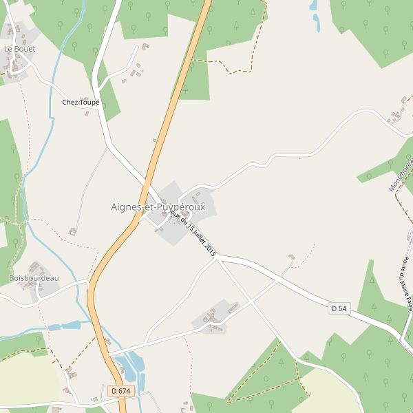 Carte des grands-magasins à Aignes-et-Puypéroux Thumbnail