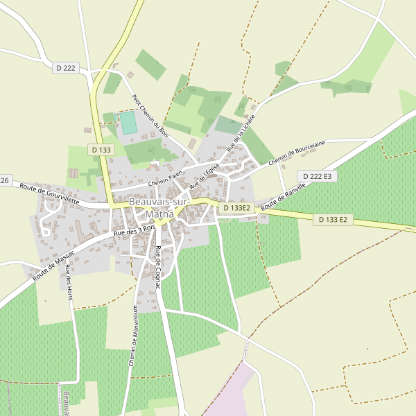 Carte des bedandbreakfast à Beauvais-sur-Matha Thumbnail