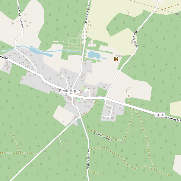 Carte des hotels à Beylongue Thumbnail