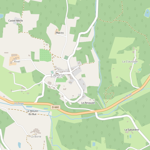 Carte des hotels à Capdrot Thumbnail