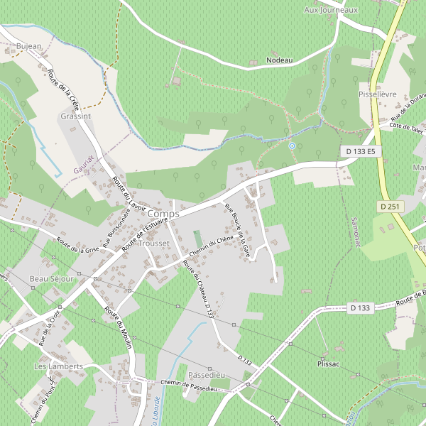 Carte des toilettes à Comps (Gironde) Thumbnail