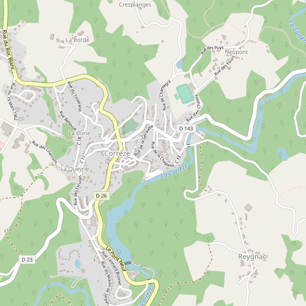 Carte des location-voiture à Corrèze Thumbnail