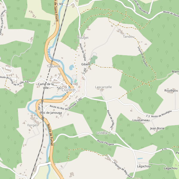 Carte des hotels à Cuzorn Thumbnail