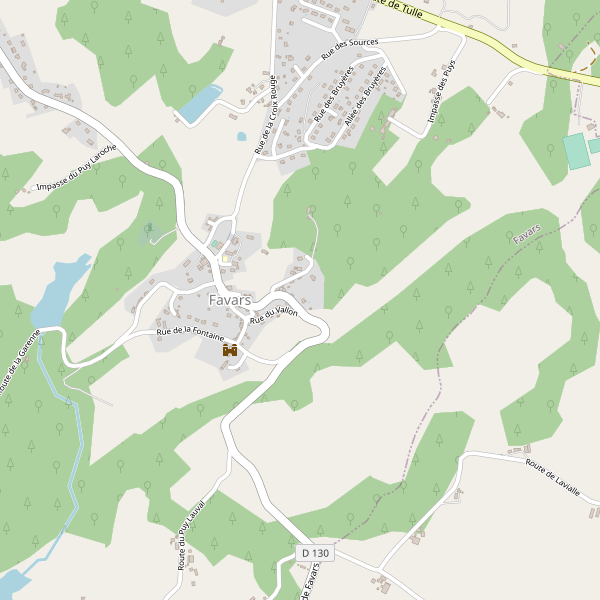 Carte des hotels à Favars Thumbnail