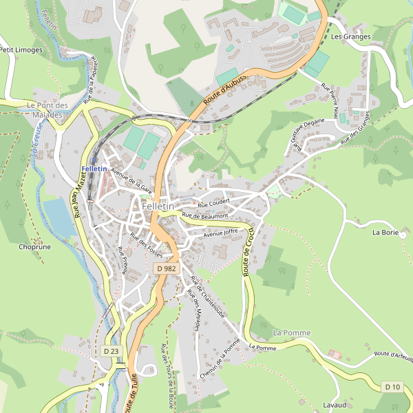Carte des hotels à Felletin Thumbnail