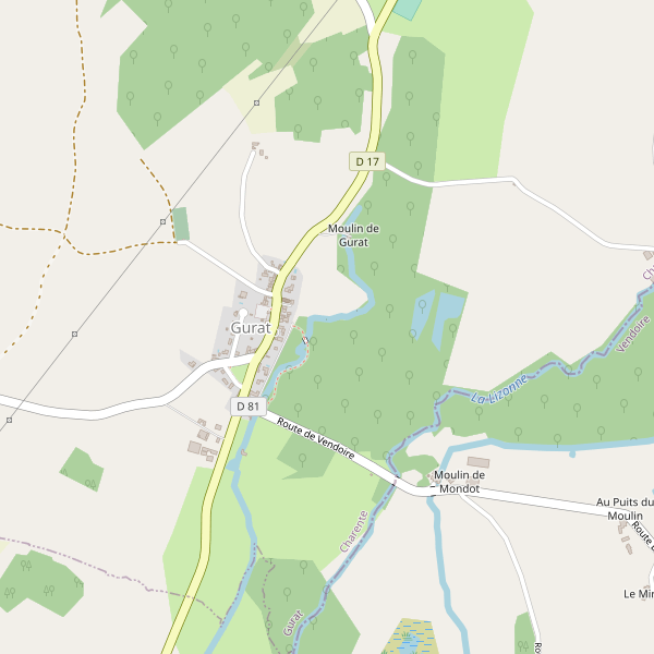 Carte des hotels à Gurat Thumbnail